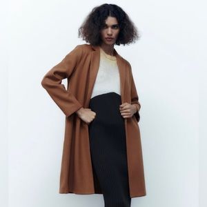 Zara Felt Texture Coat Women’s Medium